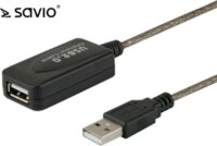 Savio CL-76 USB-A apa - USB-A anya 2.0 Hosszabbító kábel - Fekete (5m)
