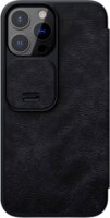 Nillkin Qin Pro Apple iPhone 13 Pro Max Bőr Tok - Fekete