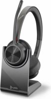 Poly Voyager 4320 UC Teams USB-A/Wireless Headset + Töltőállomás - Fekete