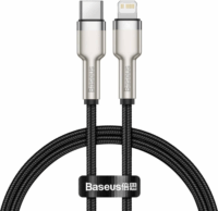 Baseus Cafule Series USB-C apa 2.0 - Lightning apa Adat és töltőkábel - Fekete (0.25m)