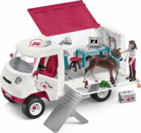 Schleich Horse Club Mobil állatorvos figura hannoveri csikóval