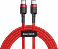 Baseus Cafule Series USB-C apa - USB-C apa 2.0 Adat és töltőkábel - Piros (1m)