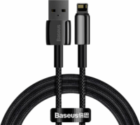 Baseus Tungsten Gold USB-A apa 2.0 - Lightning apa Adat és töltőkábel - Fekete (1m)
