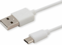 Savio CL-124 USB-A apa - Micro USB apa 2.0 Adat és töltőkábel - Fehér (2m)