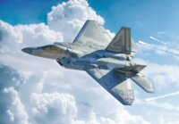 Italeri Lockheed Martin F-22A Raptor repülőgép műanyag modell (1:48)