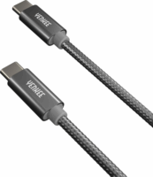 Yenkee YCU C101 BK USB-C apa - USB-C apa 2.0 Adat és töltőkábel - Fekete (1m)