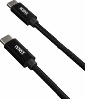 Yenkee YCU C102 BK USB-C apa - USB-C apa 2.0 Adat és töltőkábel - Fekete (2m)