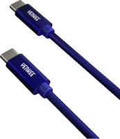 Yenkee YCU C101 BE USB-C apa - USB-C apa 2.0 Adat és töltőkábel - Kék (1m)