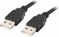 Lanberg CA-USBA-20CU-0010-BK USB-A apa - USB-A apa 2.0 Összekötő kábel - Fekete (1m)
