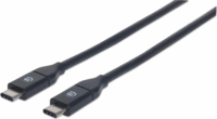 Manhattan 354899 USB-C apa - USB-C apa 3.2 Adat és töltő kábel - Fehér (0.5m)
