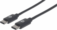 Manhattan 354882 USB-C apa - USB-C apa 2.0 Adat és töltő kábel - Fekete (3m)