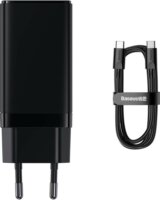 Baseus GaN3 Pro Hálózati USB-C / USB-A töltő - Fekete (65W)