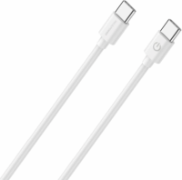 RealPower 404306 USB-C apa - USB-C apa Adat és töltő kábel - Fehér (1m)