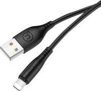 USAMS SJ266USB01 USB-A apa 2.0 - Lightning apa Adat és töltőkábel - Fekete (1m)