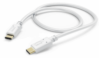 Hama 201592 USB-C apa - USB-C apa 2.0 Adat és töltőkábel - Fehér (1.5m)