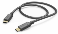 Hama 201591 USB-C apa - USB-C apa 2.0 Adat és töltőkábel - Fekete (1.5m)
