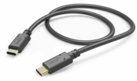 Hama 201589 USB-C apa - USB-C apa 2.0 Adat és töltőkábel - Fekete (1m)