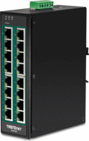 TRENDnet TI-PG160 PoE+ DIN-Rail Ipari Gigabit Switch