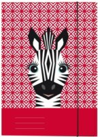 Herlitz Cute Animals Zebra A4 gumis mappa - Mintás