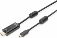 Assmann AK-300330-050-S USB-C - HDMI kábel 5m - Fekete