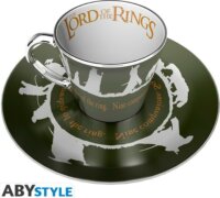 ABYstyle The Lord of the Rings "Fellowship" 300ml bögre szett tányérral - Mintás