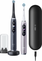 Oral-B iO Series 9 Elektromos fogkefe DuoPack - Fekete/Rózsaszín (2 db)
