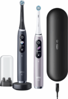 Oral-B iO Series 9 Magnetikus Elektromos fogkefe DuoPack - Fekete/Rózsaszín (2 db)