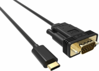 VCOM CU421C USB-C - VGA kábel 1.8m - Fekete