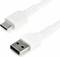 Startech RUSB2AC1MW USB-A apa - USB-C apa 2.0 Adat és töltőkábel - Fehér (1m)