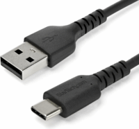 Startech RUSB2AC1MB USB-A apa - USB-C apa 2.0 Adat és töltőkábel - Fekete (1m)