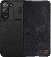 Nillkin Qin Pro Samsung Galaxy S22 Plus 5G Bőr Tok - Fekete