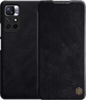 Nillkin Qin Xiaomi Redmi Note 11 5G Bőr Tok - Fekete