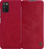 Nillkin Qin Samsung Galaxy A03s Bőr Tok - Piros