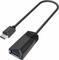 Hama 200312 USB-C apa - USB-A anya OTG Adapter - fekete