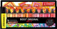 Stabilo Boss original Arty 2-5 mm Szövegkiemelő készlet - Vegyes színek (10 db / csomag)