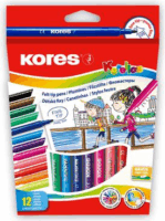 Kores Korellos Filctoll készlet - Vegyes színek (12 db / csomag)