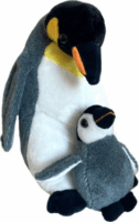 Beppe Pingvin fiókával plüss figura - 25 cm