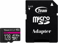 TeamGroup 128GB PRO V30 microSDXC UHS-I CL3 Memóriakártya + Adapter