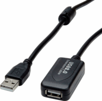 Value S3114 USB-A apa - USB-A anya 2.0 Hosszabbító kábel - Fekete (5m)
