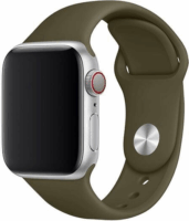 Fixed Apple Watch S1/2/3/4/5/6/7/SE Szilikon szíj 38/40/41 mm - Olivazöld