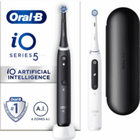 Oral-B iO Series 5 Duo Elektromos fogkefe - Fekete/Fehér