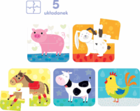 CzuCzu Állatok - 5 az 1-ben maxi puzzle 2x4 darabos