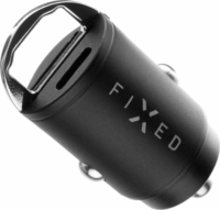 Fixed USB-C / USB-A Autós töltő - Fekete (30W)