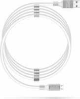 Delight 55446M-WH USB-A apa - Micro USB apa 2.0 Adat és töltőkábel - Fehér (1.2m)