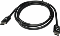 V7 USB-C apa - USB-C apa Adat és töltő kábel - Fekete (1m)
