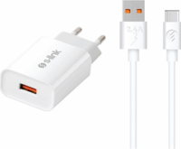 S-Link Hálózati USB-A töltő - Fehér (18W)