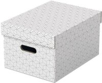 Esselte Home M Karton Tárolódoboz 19,8L - Fehér (3 db / csomag)