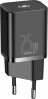 Baseus Super Si Quick Charger Hálózati USB-C töltő - Fekete (25W)