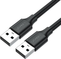 Ugreen US102 USB-A apa - USB-A apa 2.0 Adat és töltőkábel - Fekete (0.25m)