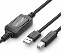 Ugreen US122 USB-A apa - USB-B apa 2.0 Nyomtató kábel - Fekete (15m)